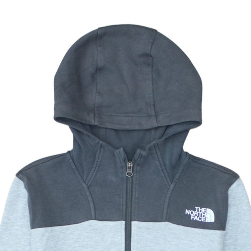 The North Face Boys Grey Colourblock 1/4 Zip Hoodie XL Cotton Blend
