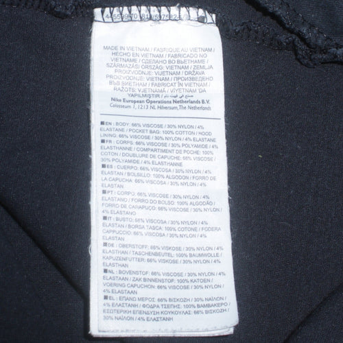 Nike Men's Black Full Zip Hoodie M Viscose Blend Casual Sportswear