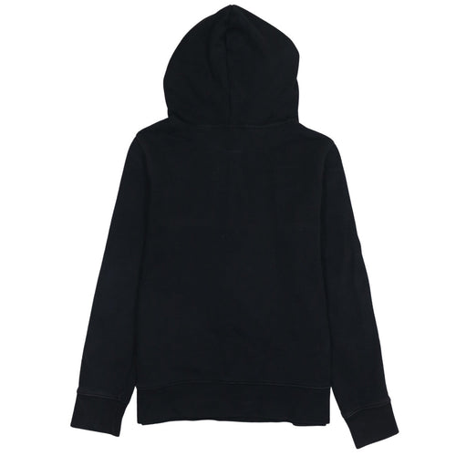 Adidas Women Black Size 12 Pullover Hoodie with Logo Print