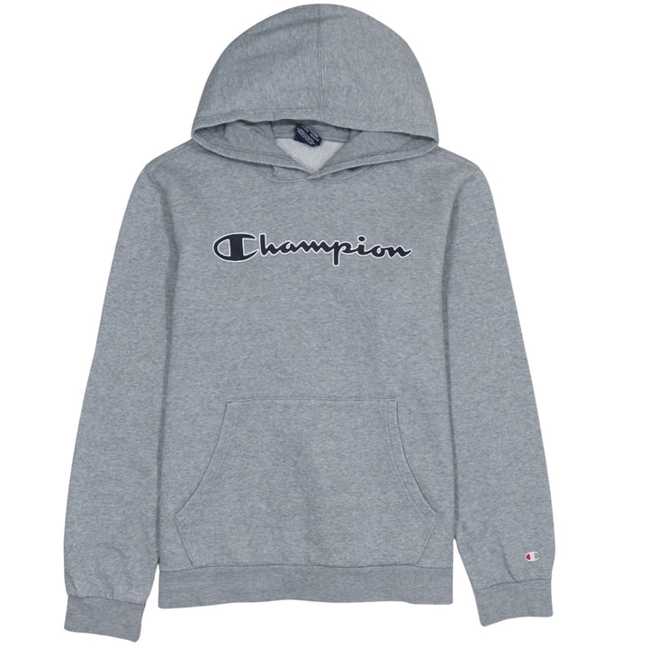 Champion Boys Grey Hoodie 15-16 Years Pullover Fleece Logo Sweatshirt