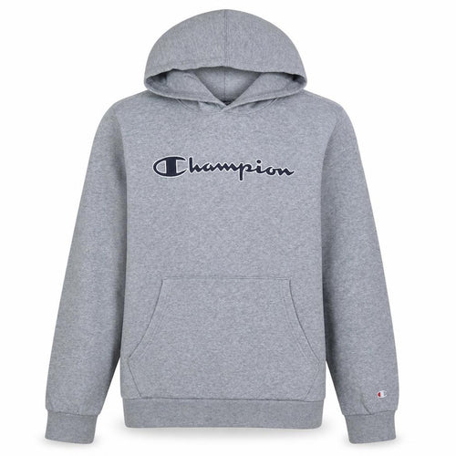 Champion Boys Grey Hoodie 15-16 Years Pullover Fleece Logo Sweatshirt