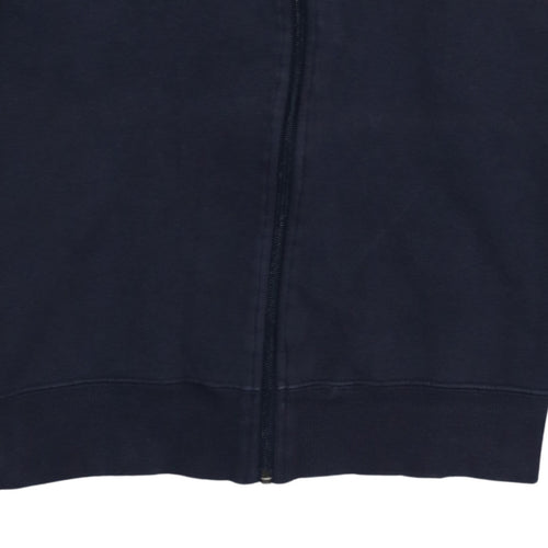 Fila Men's Blue Full Zip Hoodie L Sports Logo Fleece Sweatshirt