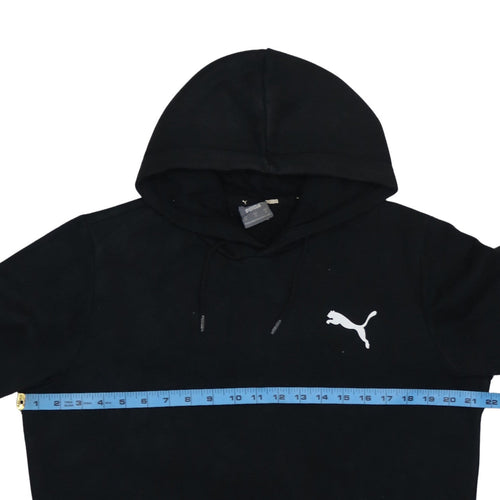 Puma Men's Black Pullover Hoodie Medium Fleece Sweatshirt