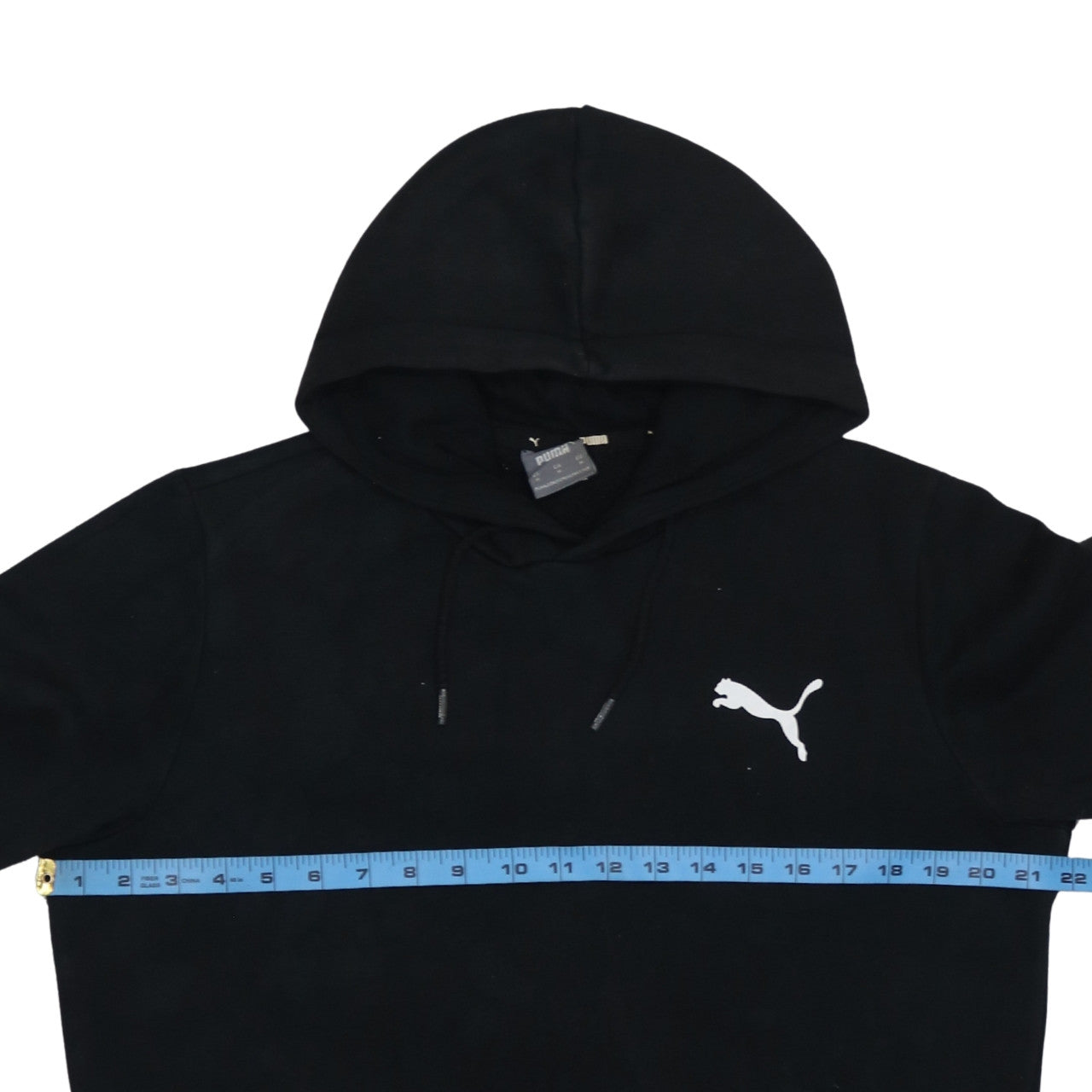Puma Men's Black Pullover Hoodie Medium Fleece Sweatshirt