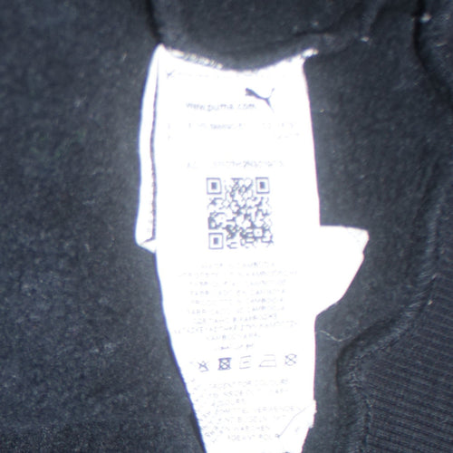 Puma Men's Black Pullover Hoodie Medium Fleece Sweatshirt