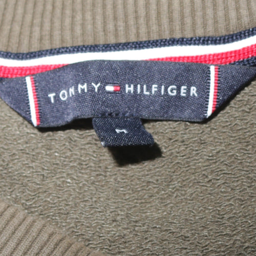 Tommy Hilfiger Men's Green Embroidered Logo Sweatshirt Size M