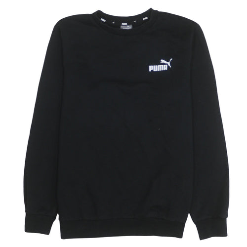 Puma Men's Black Crew Neck Sweatshirt Size M Regular Fit