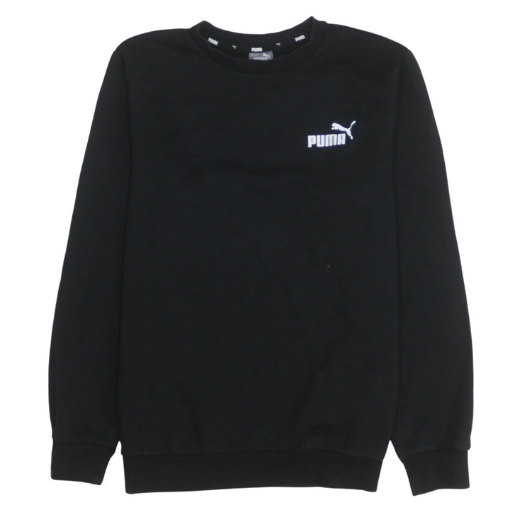 Puma Men's Black Crew Neck Sweatshirt Size M Regular Fit