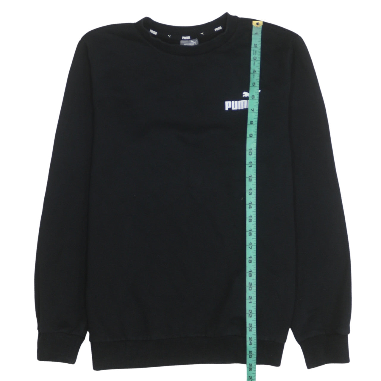 Puma Men's Black Crew Neck Sweatshirt Size M Regular Fit