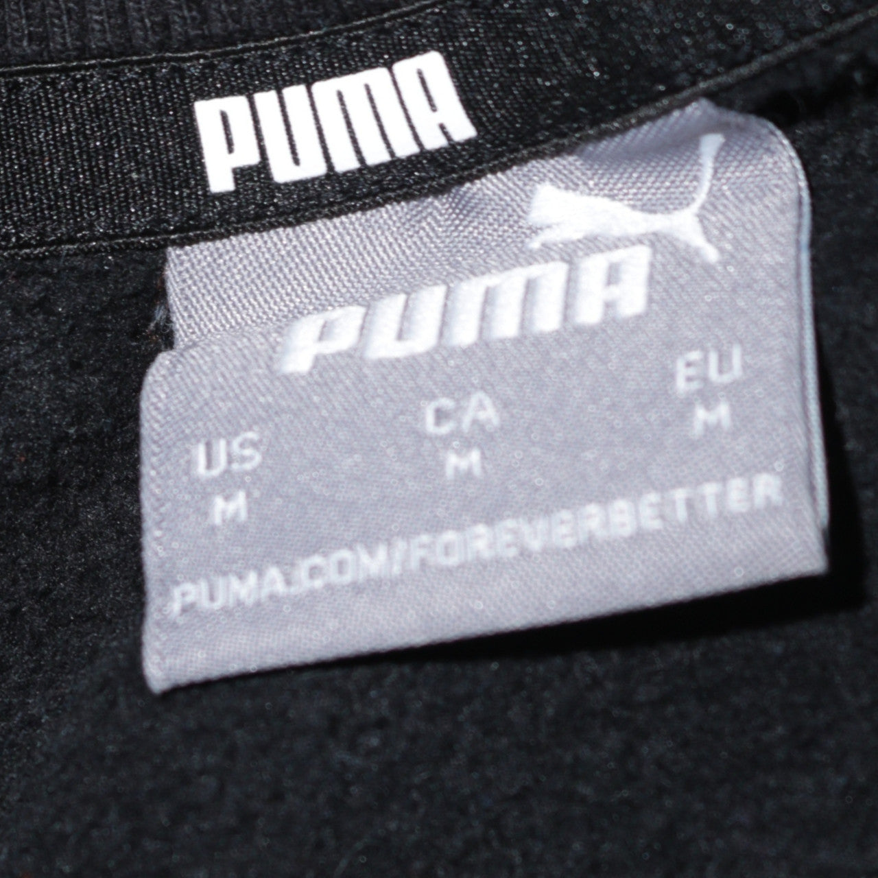 Puma Men's Black Crew Neck Sweatshirt Size M Regular Fit