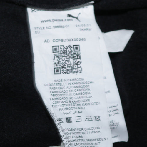 Puma Men's Black Crew Neck Sweatshirt Size M Regular Fit