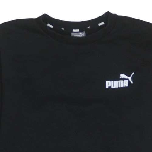 Puma Men's Black Crew Neck Sweatshirt Size M Regular Fit