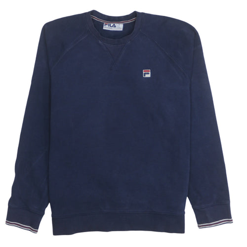 FILA Men's Blue Crew Neck Pullover Sweatshirt Size M
