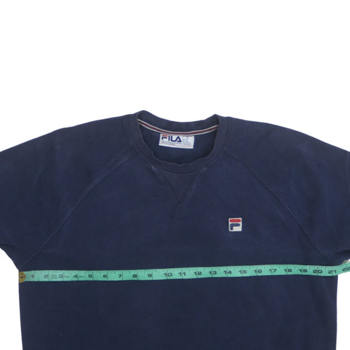 FILA Men's Blue Crew Neck Pullover Sweatshirt Size M