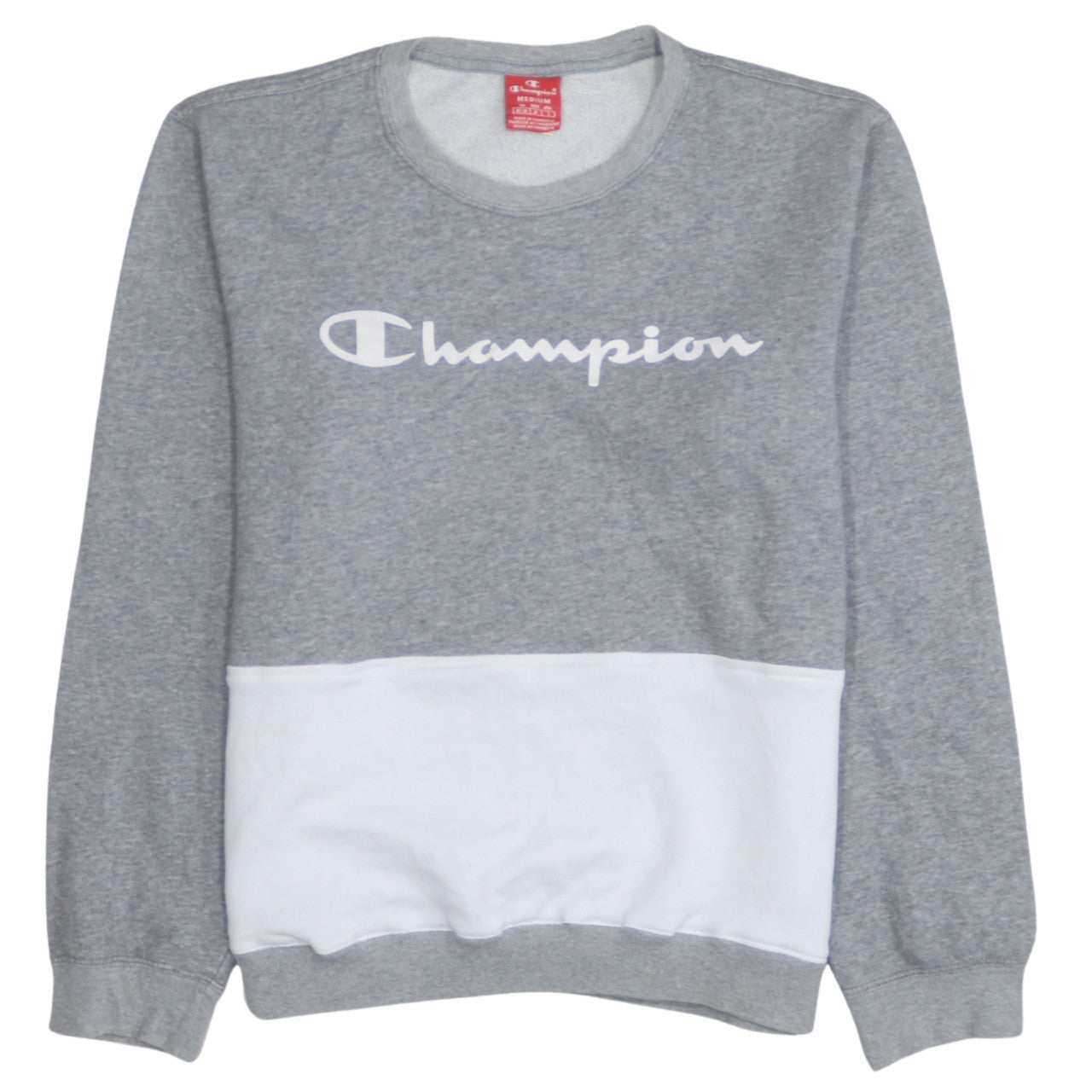 Champion Men's Grey Medium Pullover Sweatshirt Logo Graphic