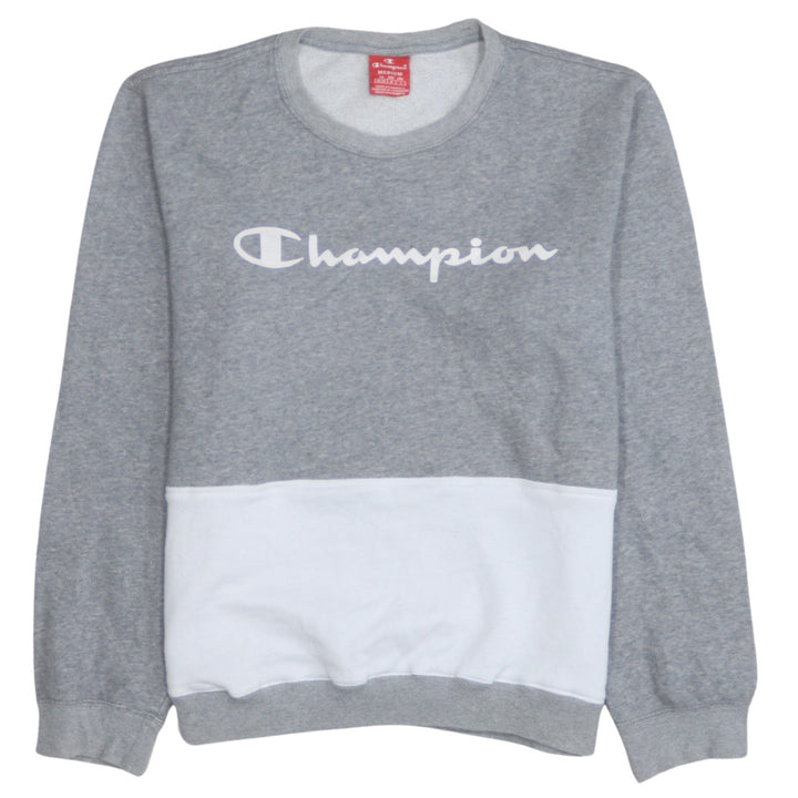 Champion Men's Grey Medium Pullover Sweatshirt Logo Graphic