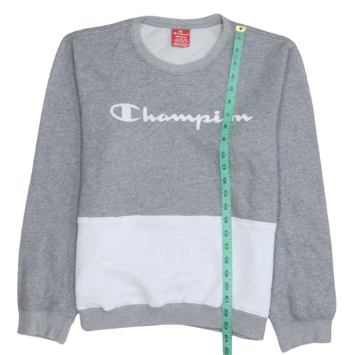 Champion Men's Grey Medium Pullover Sweatshirt Logo Graphic