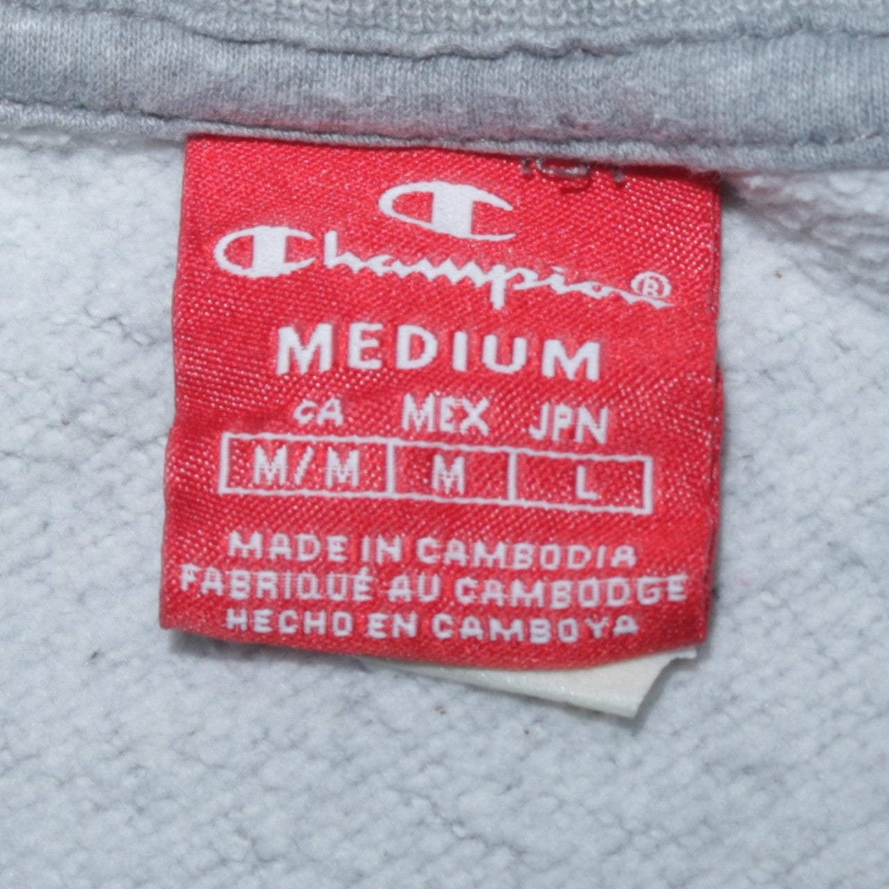 Champion Men's Grey Medium Pullover Sweatshirt Logo Graphic