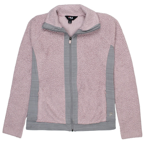 Fila Women Pink Fleece Full Zip Sport Jacket Size S