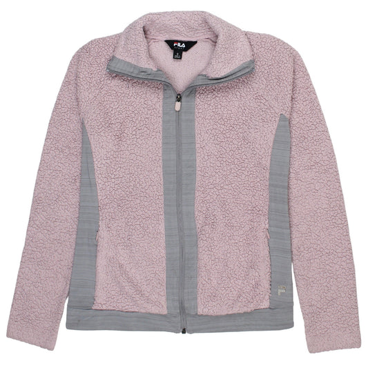 Fila Women Pink Fleece Full Zip Sport Jacket Size S