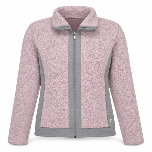 Fila Women Pink Fleece Full Zip Sport Jacket Size S