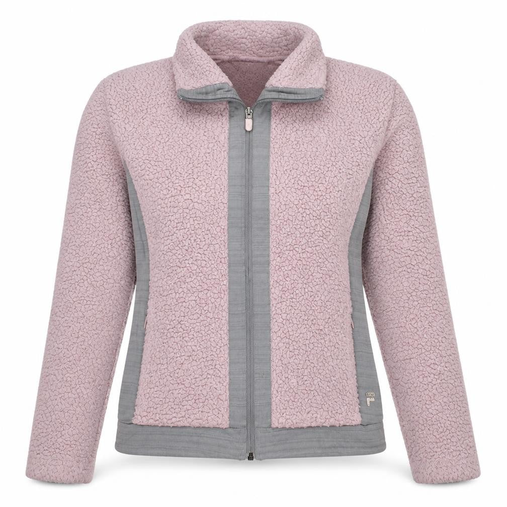 Fila Women Pink Fleece Full Zip Sport Jacket Size S