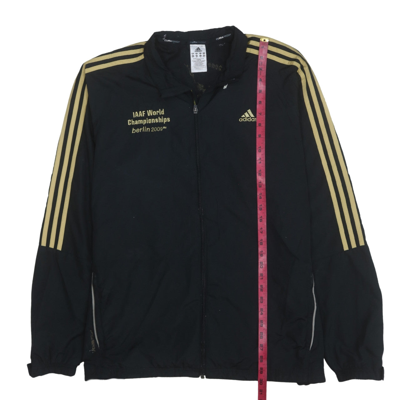 Adidas Men’s Black 2XL Windbreaker Jacket IAAF Berlin 2009 Sportswear