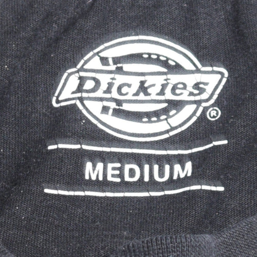 Dickies Men's Black Cotton Crew Neck Short Sleeve T-Shirt Medium
