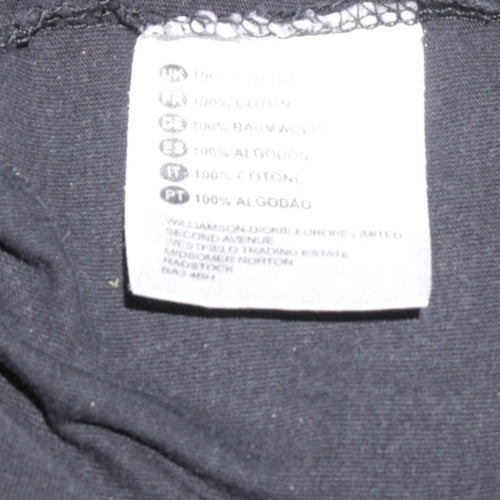 Dickies Men's Black Cotton Crew Neck Short Sleeve T-Shirt Medium