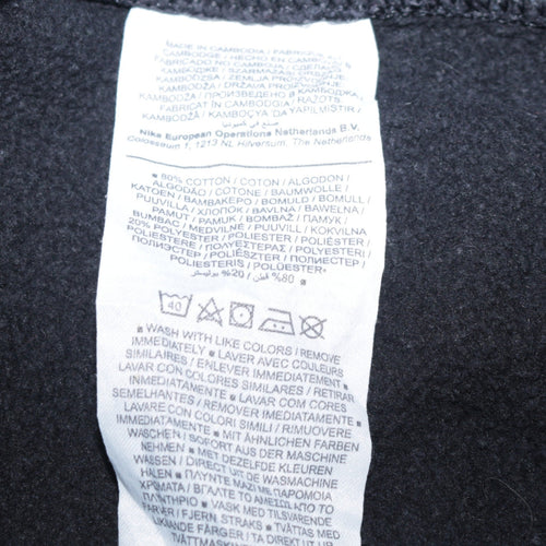 Nike Men's Black Crew Neck Cotton Sweatshirt Size S