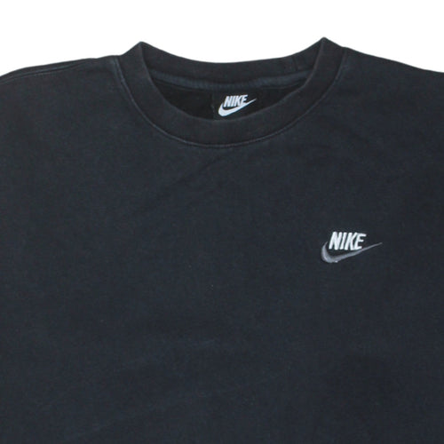 Nike Men's Black Crew Neck Cotton Sweatshirt Size S