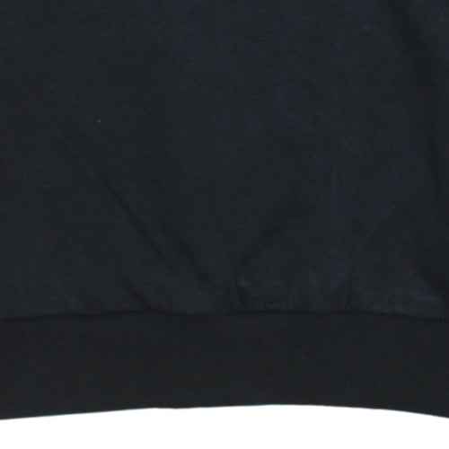 Adidas Women Black Red Crew Neck Long Sleeve Sweatshirt XS