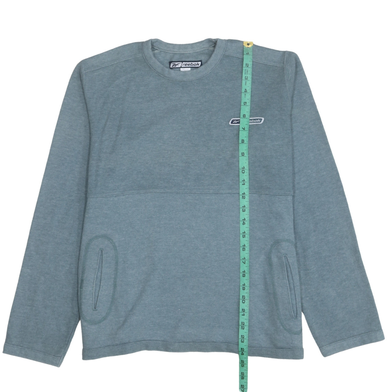 Reebok Women Blue Size 12 Pullover Sweatshirt Crew Neck Long Sleeve