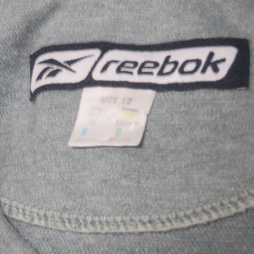 Reebok Women Blue Size 12 Pullover Sweatshirt Crew Neck Long Sleeve