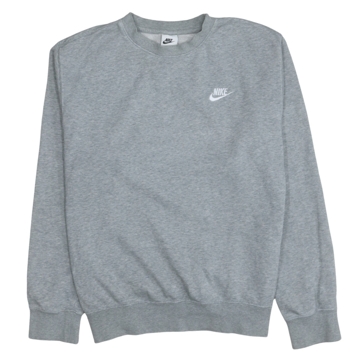 Nike Men's Grey Crew Neck Pullover Sweatshirt Size S