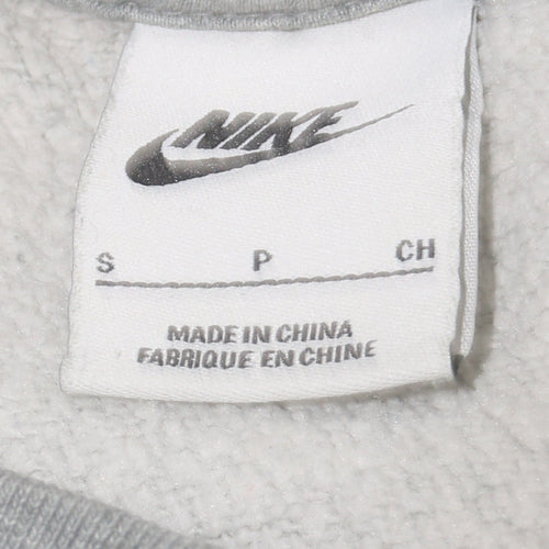 Nike Men's Grey Crew Neck Pullover Sweatshirt Size S