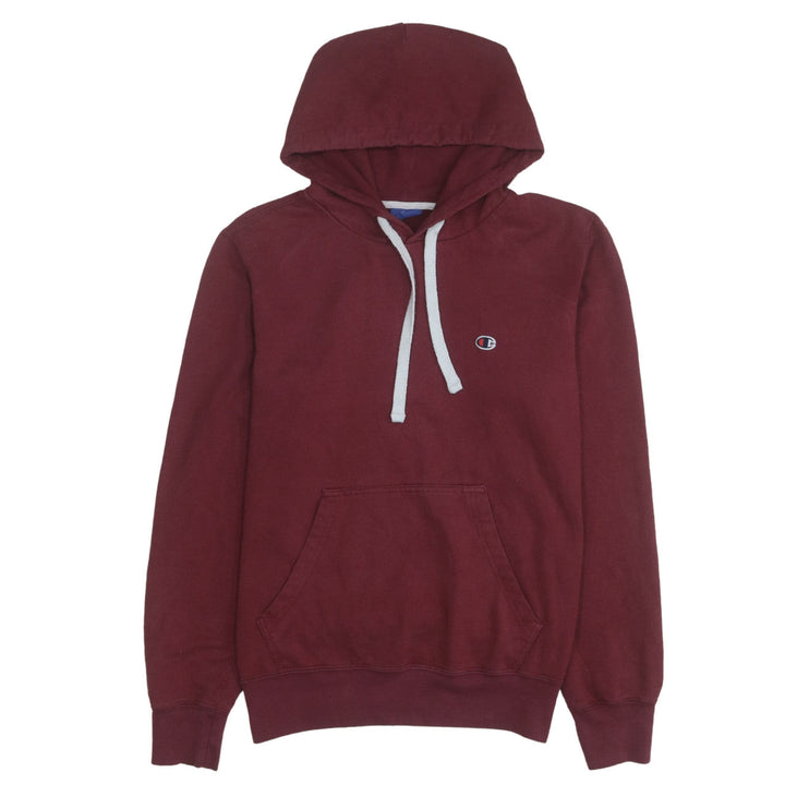 Champion Men's Red Pullover Hoodie Medium Logo Cotton Blend