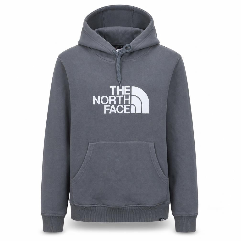 Front view of The North Face Men's Grey Small Pullover Hoodie