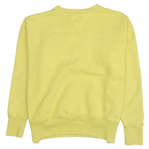 Tommy Jeans Women's Yellow Cotton Crew Neck Pullover Sweatshirt M