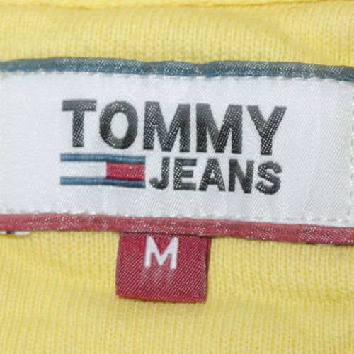 Tommy Jeans Women's Yellow Cotton Crew Neck Pullover Sweatshirt M