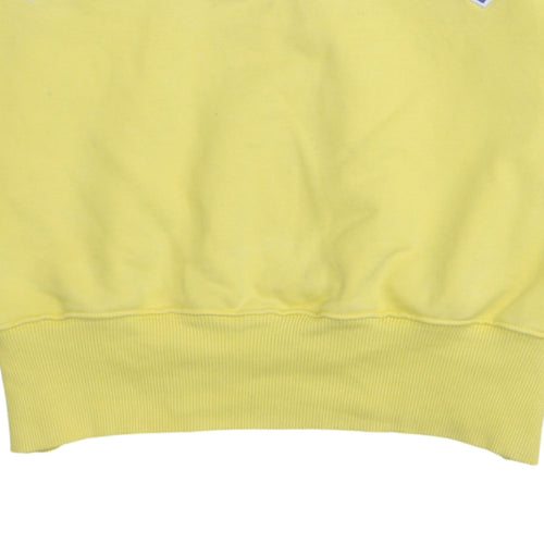 Tommy Jeans Women's Yellow Cotton Crew Neck Pullover Sweatshirt M