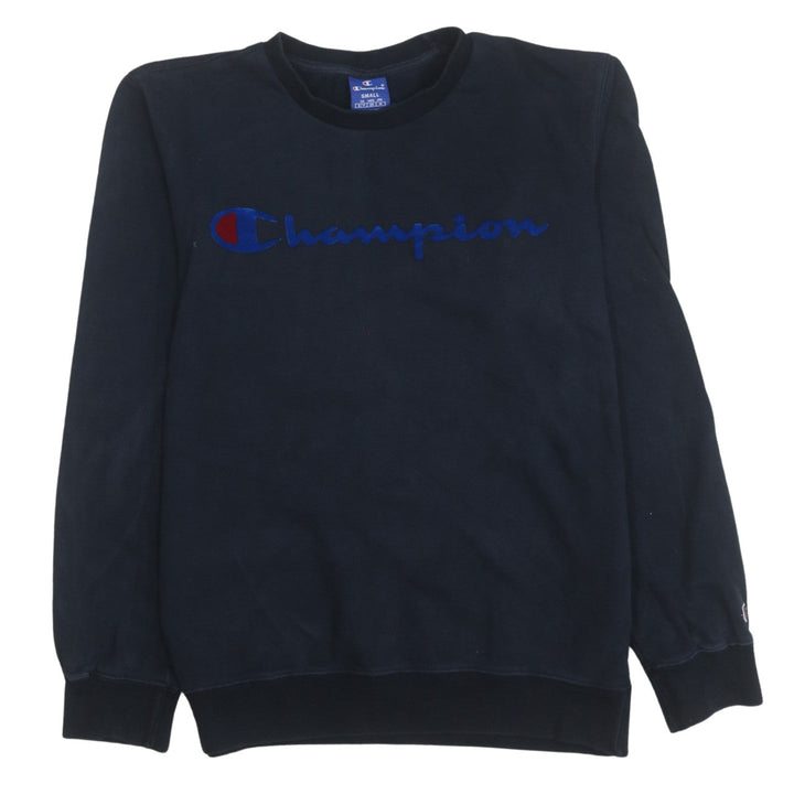 Champion Men's Blue Small Pullover Sweatshirt Crew Neck Logo