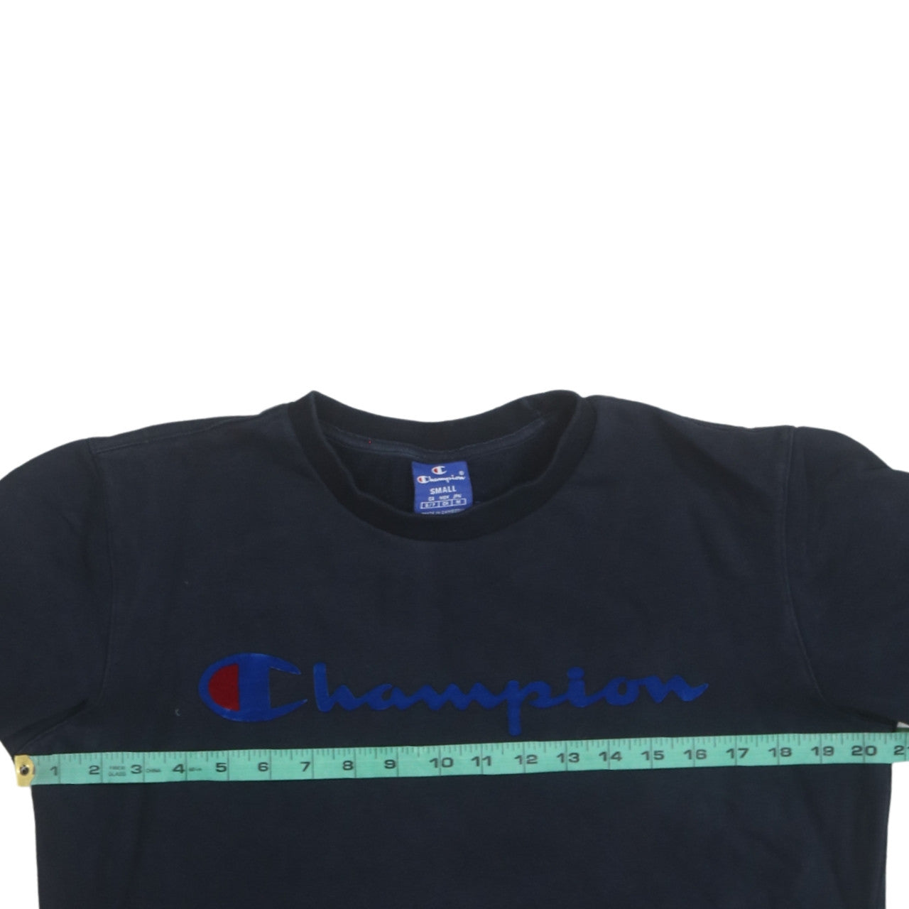 Champion Men's Blue Small Pullover Sweatshirt Crew Neck Logo