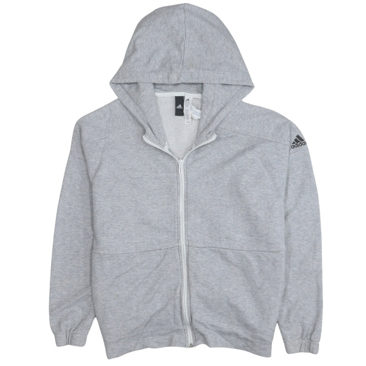 Adidas Women’s Grey Full Zip Hoodie XL Cotton Blend Casual