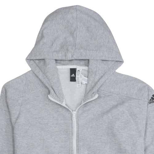 Adidas Women’s Grey Full Zip Hoodie XL Cotton Blend Casual