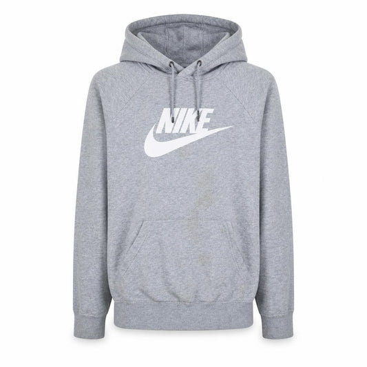 Front view of Nike men’s grey pullover hoodie s regular fit sportswear