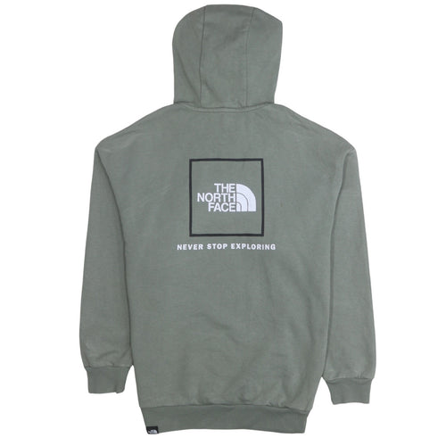 The North Face Womens Green Pullover Hoodie Medium Logo Print Casual