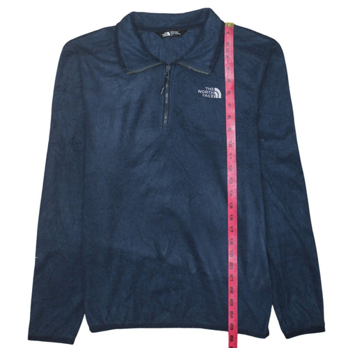 The North Face Men's Blue Fleece 1/4 Zip Pullover Sweatshirt S