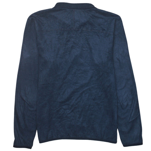 The North Face Men's Blue Fleece 1/4 Zip Pullover Sweatshirt S
