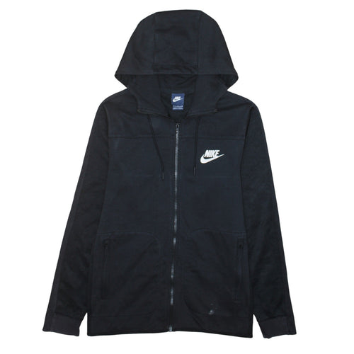 Nike Men's Black Full Zip Hoodie Small Sportswear Cotton Blend